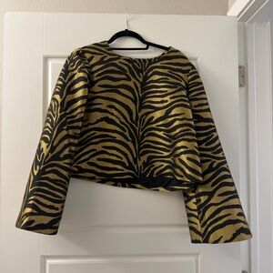 Tuckernuck Gold Zebra Skirt Set